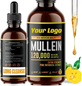 Private Label Mullein Drops Tincture Organic Mullein Leaf and Flowers Blend Drops