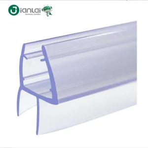 Shower Screen Door Seal Strip Rubber Plastic Seal for 10mm Curved Glass