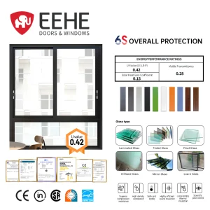 Eehe Modern Tinted Sliding Window Price with Quality Hopper Nfrc