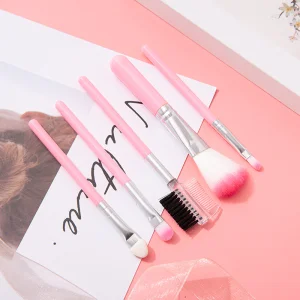 Professional Pink Makeup Brushes Set