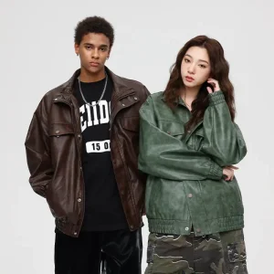 China ZD high fashion oversize brown leather bomber jacket Product, Products
