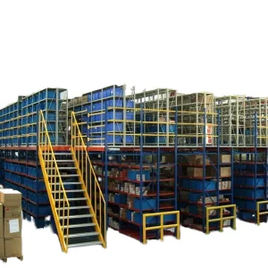 Multi-Tier Steel Mezzanine Heavy Duty Racking Storage Equipment