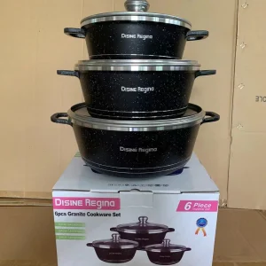 OEM 6PCS Cheap Casserole Non Stick Cook Pot Die-Casting Aluminum Cookware Sets