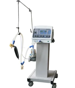 China Factory Breathing Machine Medical ICU Ventilator with Air Compressor