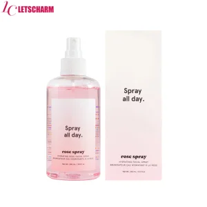 Custom Private Logo 240ml Face Rose Toner Spray Organic Vitamin E Moisturizing Soothing Anti-Wrinkle Brightening Skin Care