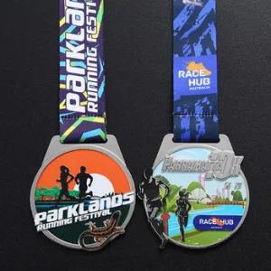 Wholesale Souvenir Custom 3D Enamel Personalized Zinc Alloy Metal Unique Running Marathon Medal Medalla Medaille Award Running Marathon Medals