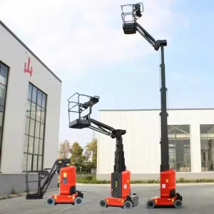 Mini Vertical Mast Electric Man Boom Lift with Compact Dimensions for Indoors Outdoors Tight Spaces