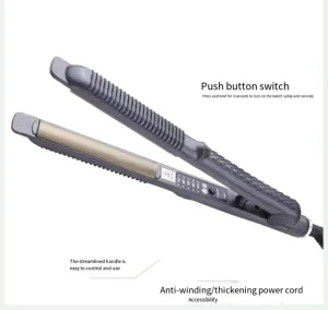 Titanium Hair Straightening Iron with Mini Travel Hair Tool and High-Quality Performance