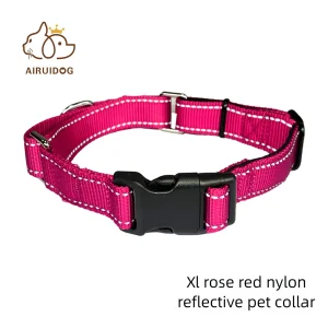 Coleira de Cão Clássica Personalizada Barata de Nylon com Fivela de Fabricante de Produtos para Animais de Estimação com Fitas Personalizadas Sólidas para Passear o Cão