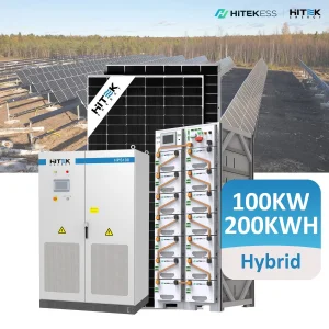 Hitek 100kwh 100kVA Solar Tied PV Photovoltaic Energy Storage 200kw 200kVA 300kw 300kVA Industry on/off Grid Complete Kit