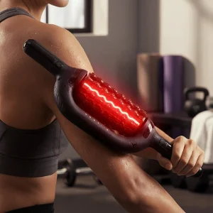 Rechargeable Rotating Rolling Massage Stick with Redlight