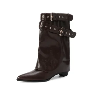 Sexy Buckle Strap Boots