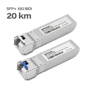 10G SFP+ BIDI 20km 1270nm/1330nm LC DDM WDM Fiber Optic Transceivers