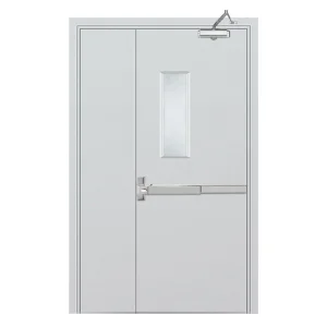 Customized Acoustic Hotel Fireproof Steel Door Insulated Fire Rated Doors with CE Certificate