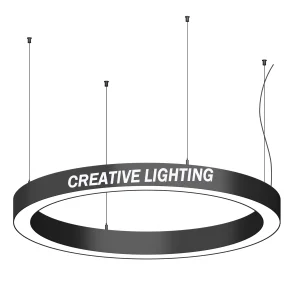 Aluminum Body LED Ring Pendant Light Multi Diameter W60xh200mm Hanging LED Circular Ceiling Lights Logo Letters
