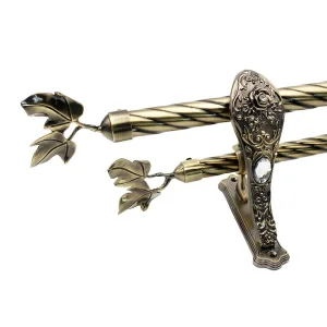 Antique Brass Curtain Rod Curtain Rod and Accessories