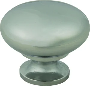 Brass Round Knob Furniture Handle with Satin Chrome Finish B-Kb06-Sc