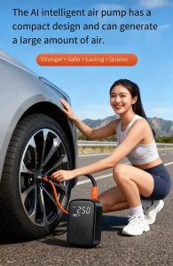 Car Air Pump Portable Electric Vehicle Small Wireless Digital Display Tire Outdoor Micro Mini Air Pump Tire Inflator