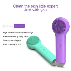 Cleansing Brush Ice Tender Skin Beauty Machine Electric Silicone Cleanser Facial Pore Cleaning Rechargeable Face Wash Brush