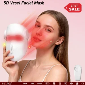 Colors Infrared LED Beauty Silicone Facial Mask Red Light Therapy Device for Face and Eye 5D Red Light Therapy Mask