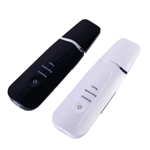 Cosmetics Skin Scrubber Deep Cleansing Ultrasonic Facial Scrubber Spatula Face Cleaner with 4 Modes for Blackhead Removal Pores Cleanse