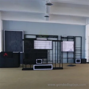 Custom Store Shop Metal and MDF Wooden Retail Men Clothes Commercial Display Rack