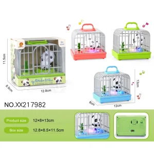 Cute Dianosaur Panda Play House Toys Pretend Pet Toy Cage Voice Control with Sound