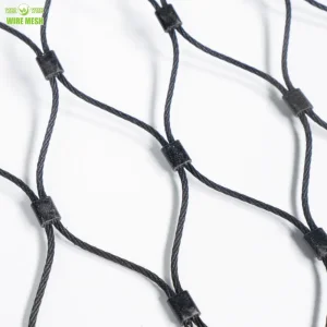 Decorative Ferrule Flexible Stainless Steel Wire Cable Rope Mesh Safety Mesh for Stair Railing Handrail Commercial Guard Rail System