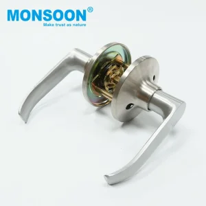 Door Lock Hardware Security Invisible Lever Lockset Heavy Duty Two Way Zinc Alloy Door Tubular Lever Handle Lock for Wooden Doors