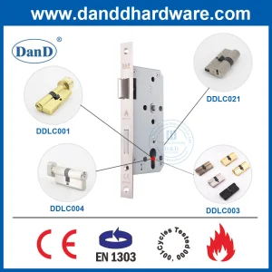 Euro Profile En1303 Safe High Security Fire Mechanical Key Factory Hotel Mortise Double Handle Door Brass ANSI Lockset CE European Guangdong Cylinder Lock