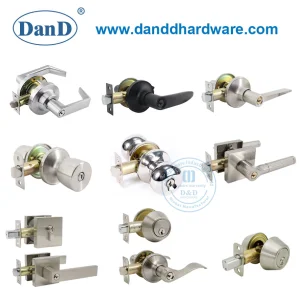Exterior Metal Hardware Zinc Alloy Deadbolt Lockset Stainless Steel Security Brass Double Cylinder Keys Tubular Square Cylindrical Lever Knob Handle Door Lock