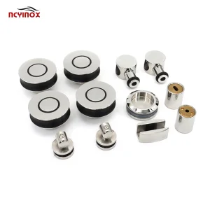 Frameless Sliding Rectangle Shower Enclosure Sliding-Rolling Door Hardware Kit
