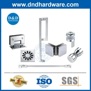 Glass Hinge Clip Clamp Washroom Patch Fittings Pull Handle Floor Spring Toilet Cabin Door Bathroom Sets Accessories Brass Sliding Shower Room Door Hardware