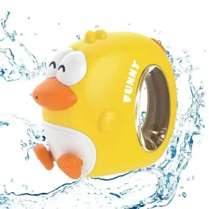 Handheld Large Capacity Auto High-Pressure Continuous Shoot Electric Water Guns Plastic Cartoon Little Yellow Duck - Summer Outdoor Water Toy