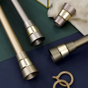 High Quality Home Window Decoration Sliver Gold Color Curtain Rod Curtain Poles Accessories