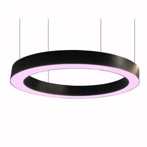 Hot Sale Modern Design Linear Aluminum Office LED Batten up and Down Adjustable Ring LED Pendant Light with RGBW Color for Gym