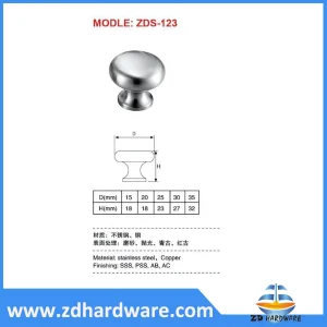 Hot Sell Mushroom Stainless Steel Handles Cabinet Drawer Knobs Kitchen Accessories Hardware