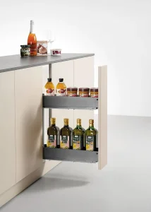 Kitchen Cabinet Hardware Accessory 2-Shelf Metal Side Pull out Basket