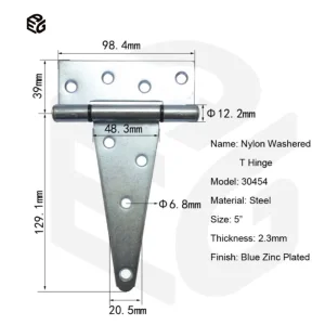 Market One's Own Products Outdoor 5 Inch T-Hinge for Doors and Windows