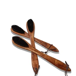 Natural Wooden Long Handle Facial Cleansing Brush - Eco-Friendly &amp; Gentle