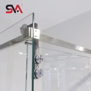 New Style Shower Frameless Sliding Door Corner Sliding System Folding Glass Door Hardware