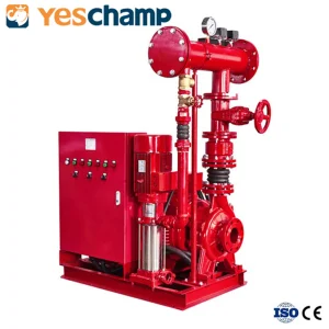 Pej High-Pressure Single-Stage Iron Fire Pump System Skid Mounted Diesel Water Pump