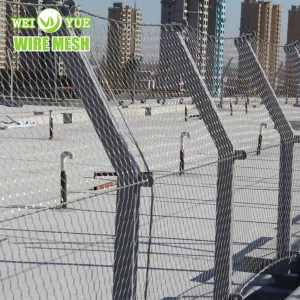 SS316L Flexible Stainless Steel Rope Wire Net Zoo Fence Net Stair Handrail Metal Mesh Safety Net Fall Prevention Mesh Cable Net Ferrule Wire Mesh