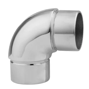 SUS 304 Tempered Glass Railing Elbow Indoor Outdoor Handrail Pipe Connectors for Residential Stair/Garden/Balcony