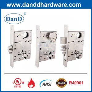 Safe Mortise Key Lockset System D&D Hardware Modern Middle East UL Listed Fire Rated American High Security Cylinder Locks Safety Hotel Door Mortice Lock