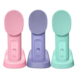 Silicone Electric Facial Cleansing Brush-Heating Pore Cleaner Waterproof Face Cleaning