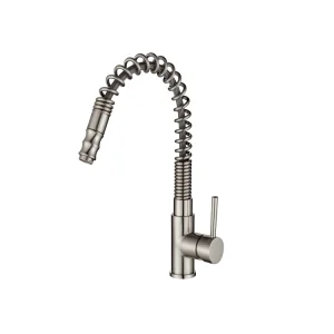 Single Handle Chromed Spring Spout Kitchen Sink Faucet