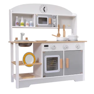Solid Wood Children's Pretend Cooking Play Set Kitchen Toy