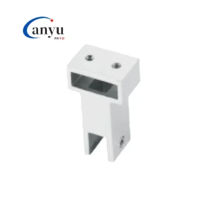 Square Tube Pipe Clamp Stainless Steel Glass Door Connector Bathroom Hardware