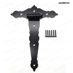 T-Strap Gate Hinges Heavy Duty Decorative Hammered T Hinges Outdoor Hinges Tee Hinges for for Wood Shed Door Hardware Barn Door Wooden Fences